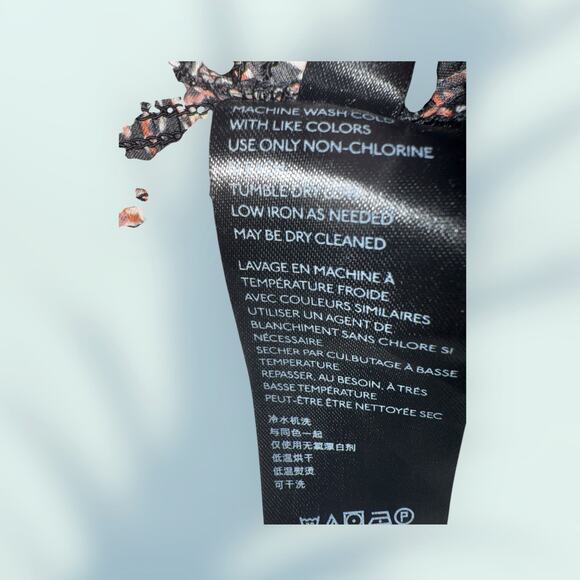 Free People Brown Leaf & Floral Pattern Smocked Waist Bank Blouse  XS - Picture 4 of 12